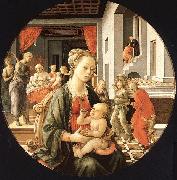 Fra Filippo Lippi Madonna and Child with Stories from the Life of St.Anne oil painting on canvas